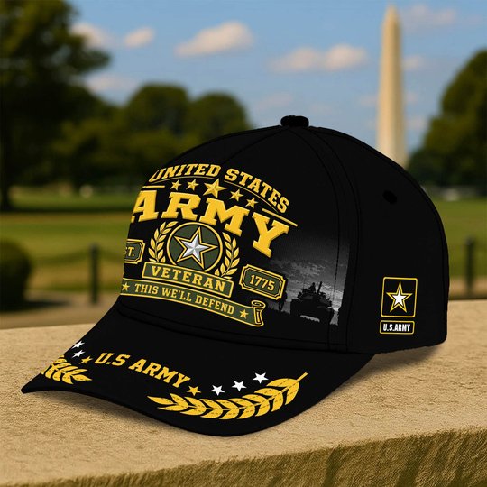 Premium US Veterans Baseball Hats BTTN191021, Gifts For US Veterans, Gifts For Veterans Day, Father's Day.