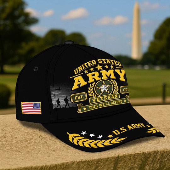 Premium US Veterans Baseball Hats BTTN191021, Gifts For US Veterans, Gifts For Veterans Day, Father's Day.
