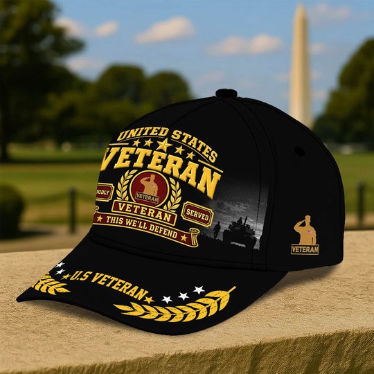 Premium US Veterans Baseball Hats BTTN191021, Gifts For US Veterans, Gifts For Veterans Day, Father's Day.