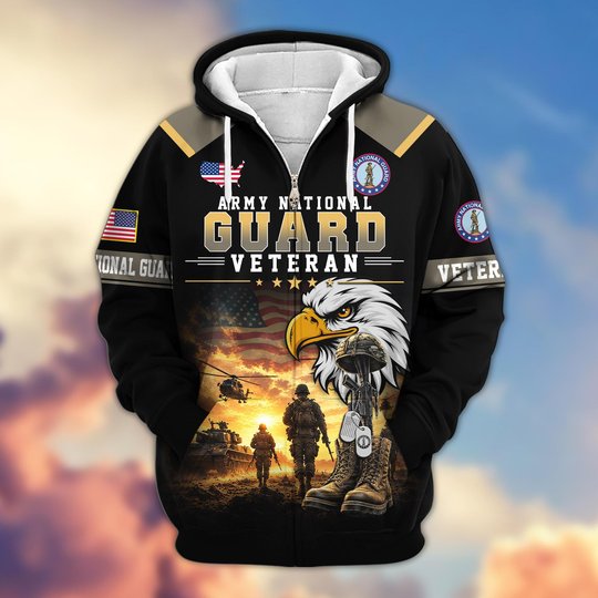 Premium US Veteran Zip Up Hoodie BTTN191022, Gifts For US Veterans, Gifts For Veterans Day.