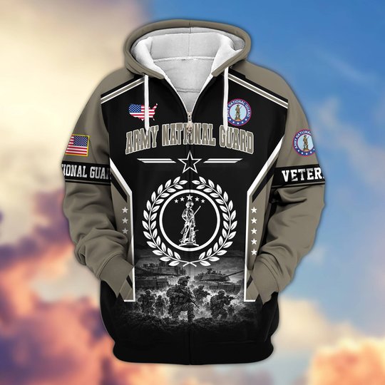 Premium US Veteran Zip Up Hoodie BTTN201021, Gifts For US Veterans, Gifts For Veterans Day.