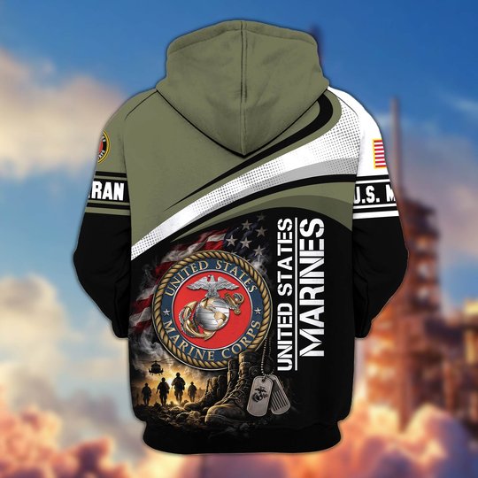 Premium US Veteran Zip Up Hoodie CPHN161011, Gifts For US Veterans, Gifts For Veterans Day.