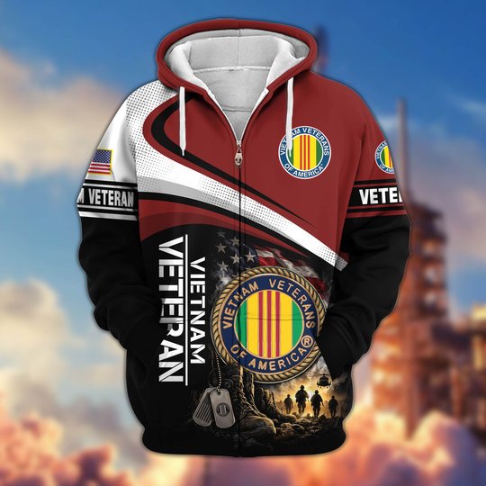 Premium US Veteran Zip Up Hoodie CPHN161011, Gifts For US Veterans, Gifts For Veterans Day.