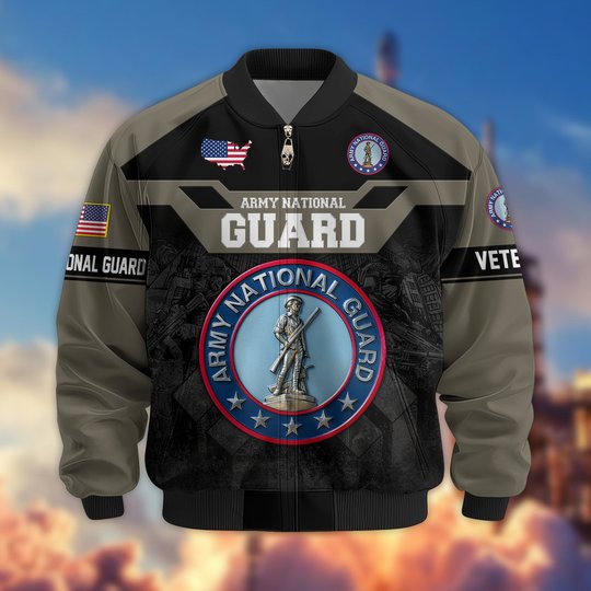 Premium US Veteran Bomber Jacket DPVC211001, Waterproof Windbreaker Coat, US Veteran Gift, Veterans Day Gift.