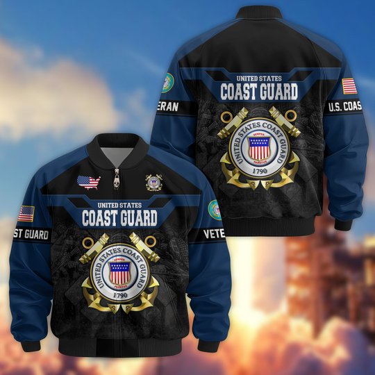 Premium US Veteran Bomber Jacket DPVC211001, Waterproof Windbreaker Coat, US Veteran Gift, Veterans Day Gift.