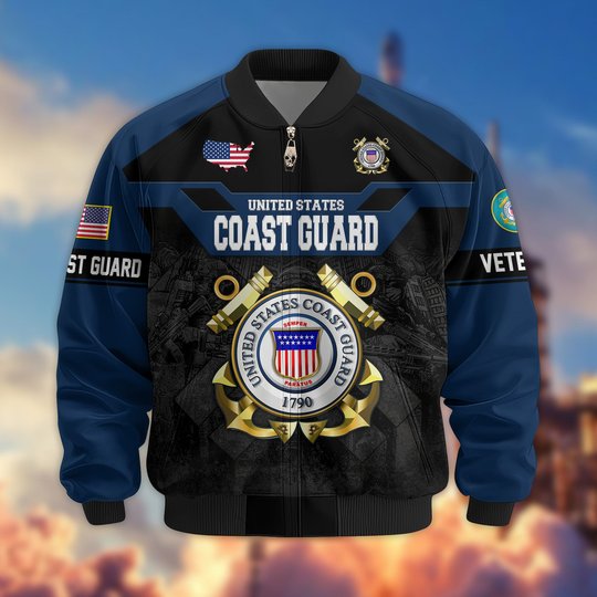 Premium US Veteran Bomber Jacket DPVC211001, Waterproof Windbreaker Coat, US Veteran Gift, Veterans Day Gift.