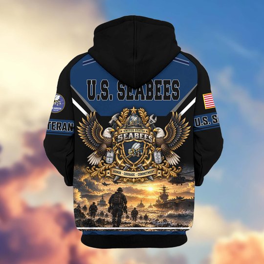 Premium US Veteran Zip Up Hoodie BTTN221023, Gifts For US Veterans, Gifts For Veterans Day.
