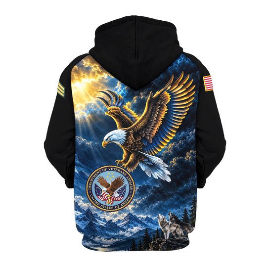 Premium Custom US Veteran Zip Up Hoodie VPVC609577, Gifts For US Veteran, Gifts For Veterans Day.