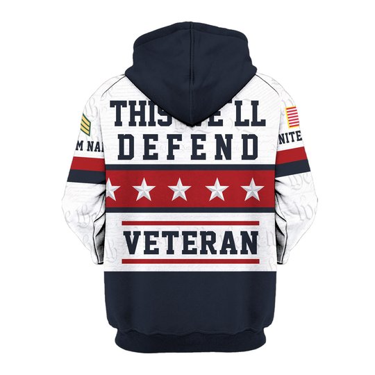 Premium Custom US Army Zip Up Hoodie VPVC609591, Gifts For Army Veteran, Gifts For Veterans Day.
