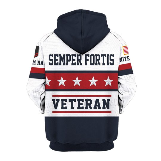 Premium Custom US Navy Zip Up Hoodie VPVC609592, Gifts For Navy Veteran, Gifts For Veterans Day.