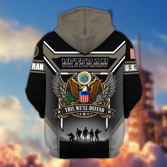 Premium US Veteran Zip Up Hoodie CPHN211011, Gifts For US Veterans, Gifts For Veterans Day.