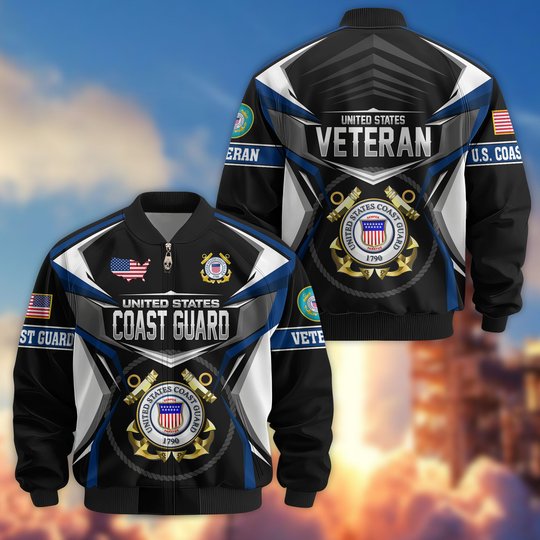 Premium US Veteran Bomber Jacket CPHN221011, Waterproof Windbreaker Coat, US Veteran Gift, Veterans Day Gift.