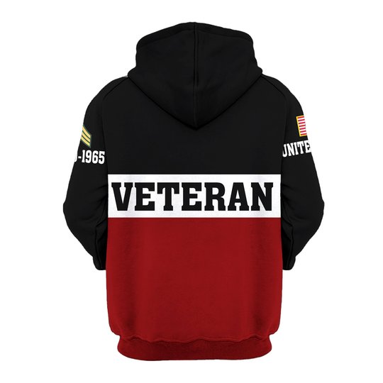 Premium Custom Vietnam Veteran Zip Up Hoodie VPVC609616, Gifts For Vietnam Veteran, Gifts For Veterans Day.