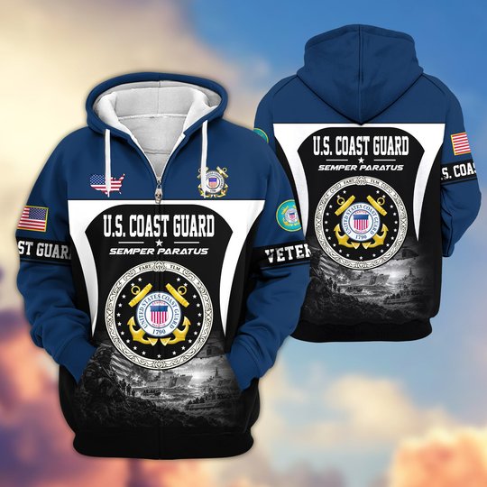Premium US Veteran Zip Up Hoodie BTTN271022, Gifts For US Veterans, Gifts For Veterans Day.