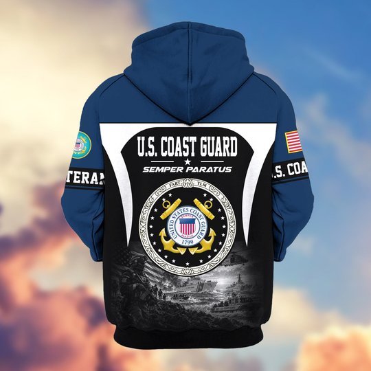 Premium US Veteran Zip Up Hoodie BTTN271022, Gifts For US Veterans, Gifts For Veterans Day.