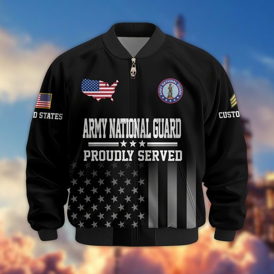 Premium Custom US Veteran Bomber Jacket DPVC281001, Waterproof Windbreaker Coat, US Veteran Gift, Veterans Day Gift.