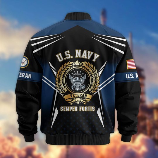 Premium US Veteran Bomber Jacket BTTN281021, Waterproof Windbreaker Coat, US Veteran Gift, Veterans Day Gift.