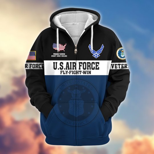 Premium US Veteran Zip Up Hoodie DPVC291001, Gifts For US Veterans, Gifts For Veterans Day.