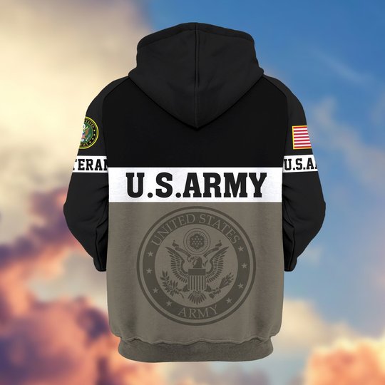 Premium US Veteran Zip Up Hoodie DPVC291001, Gifts For US Veterans, Gifts For Veterans Day.