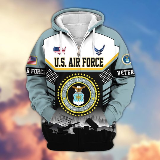 Premium US Veteran Zip Up Hoodie BTTN291022, Gifts For US Veterans, Gifts For Veterans Day.