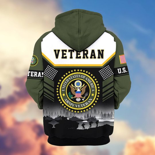 Premium US Veteran Zip Up Hoodie BTTN291022, Gifts For US Veterans, Gifts For Veterans Day.