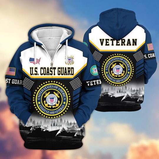 Premium US Veteran Zip Up Hoodie BTTN291022, Gifts For US Veterans, Gifts For Veterans Day.