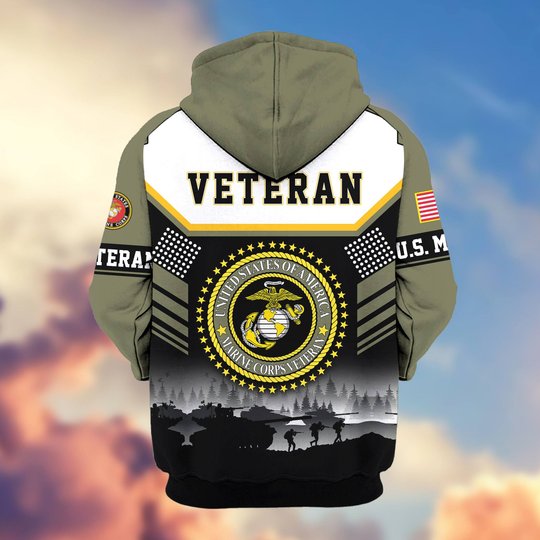 Premium US Veteran Zip Up Hoodie BTTN291022, Gifts For US Veterans, Gifts For Veterans Day.