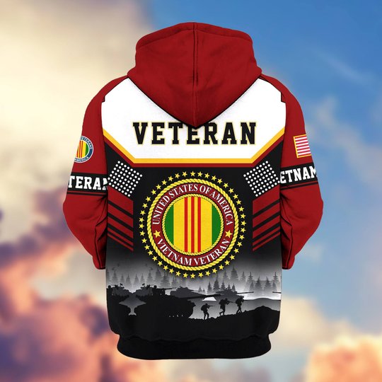 Premium US Veteran Zip Up Hoodie BTTN291022, Gifts For US Veterans, Gifts For Veterans Day.
