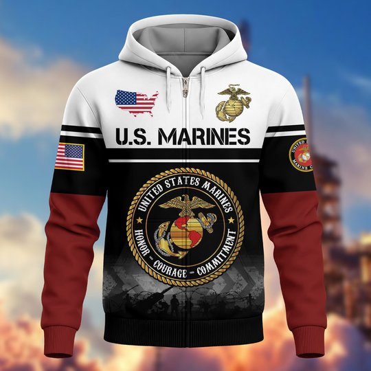 Premium US Woman Veteran Zip Up Hoodie DPVC301001, Gifts For US Woman Veterans, Gifts For Veterans Day.