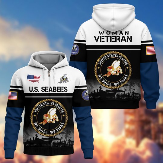 Premium US Woman Veteran Zip Up Hoodie DPVC301001, Gifts For US Woman Veterans, Gifts For Veterans Day.