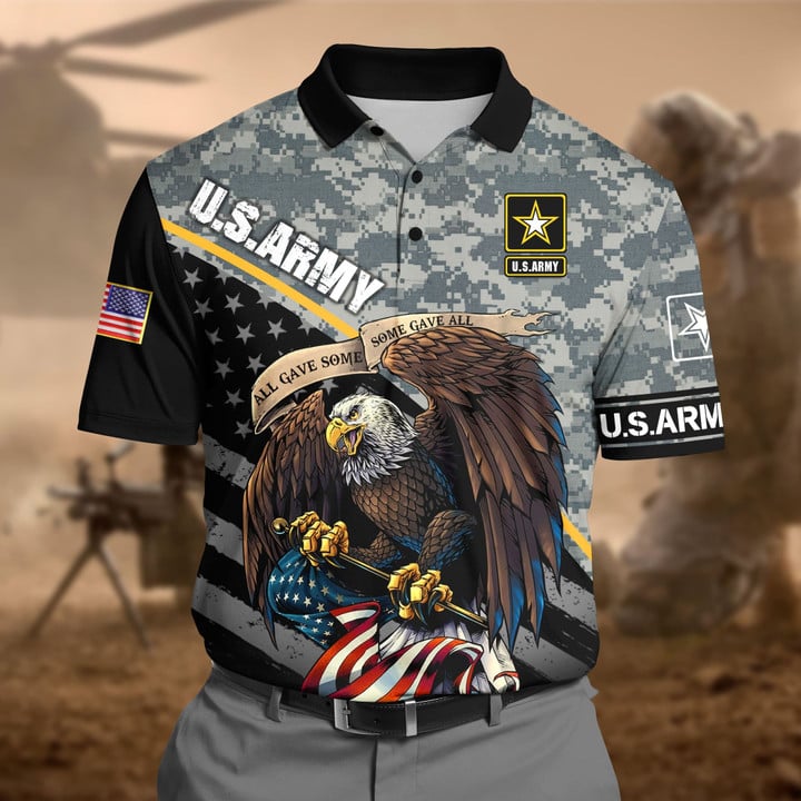 Premium U.S Army Pattern 4 3D Polo All Over Printed DDD160602MT