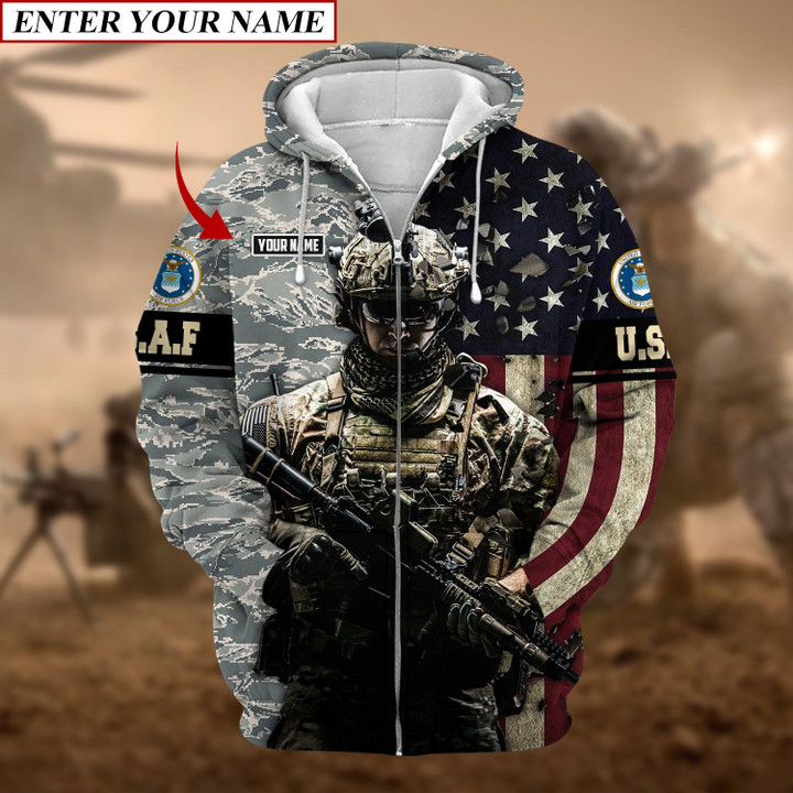 Personalized Name U.S Army Veteran Hoodie And Zip Hoodie NVT211001