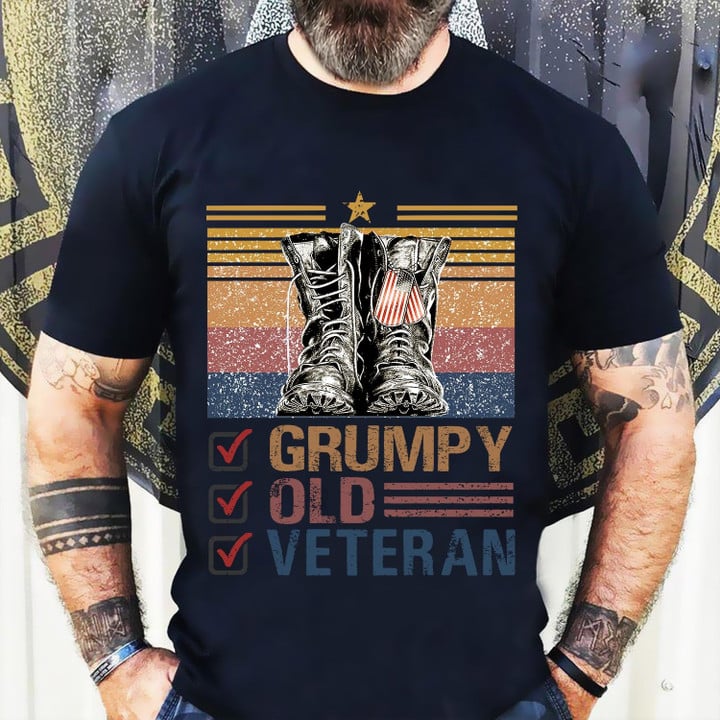 Unique Grumpy Old Veteran T-shirt TVN191006