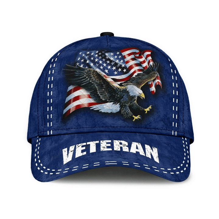 Premium US Veteran Cap 3D Printed Navy | Ziror