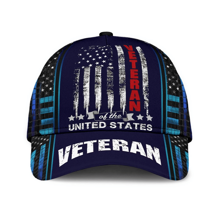 Premium Veteran Of The US Cap 3D Navy Color