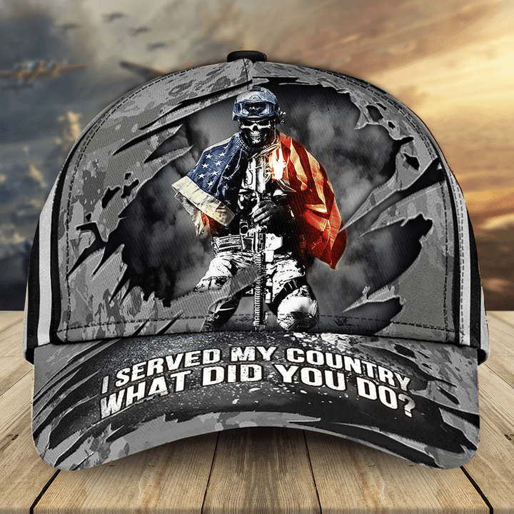 Proud To Be A US Veteran Classic Cap Multicolored 3D Printed | Ziror