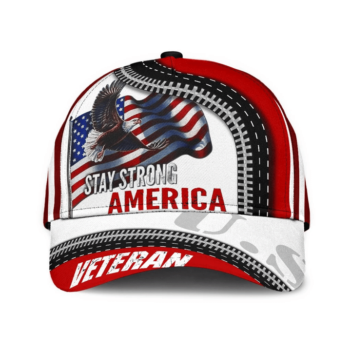 Premium Stay Strong America Veteran Cap Red
