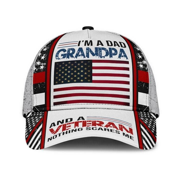 Premium I Am A Dad Grandpa And A Veteran Cap 3D