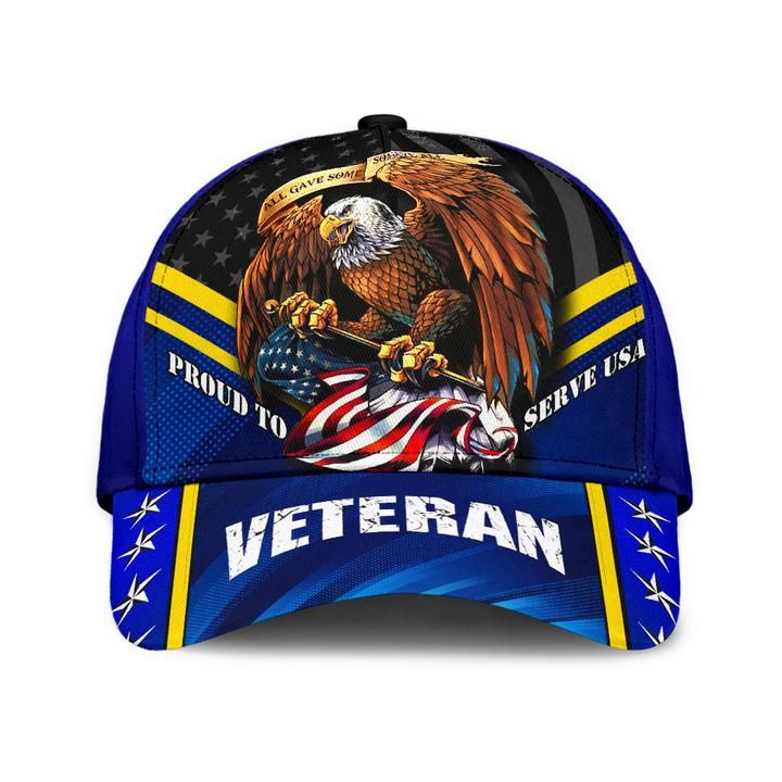 Premium Prond To Sever USA Veteran Cap Blue