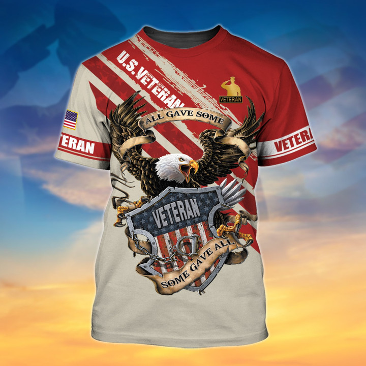 Premium Personalised U.S Multiple Service Veteran T-Shirt PVC250201