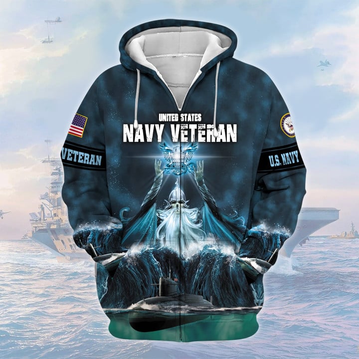 Premium U.S Navy Veteran Zip Hoodie PVC210203