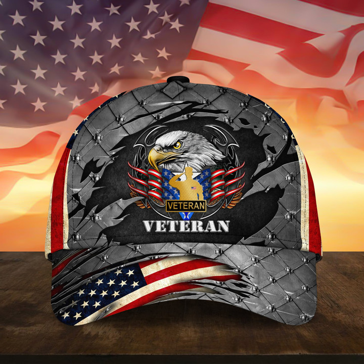 Premium U.S Multiple Service Veteran 3D Cap PVC080303