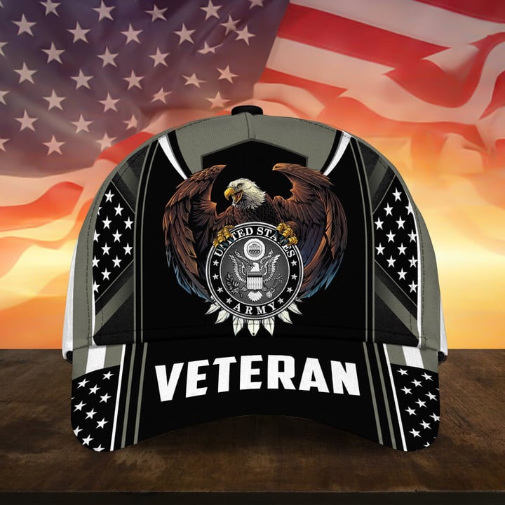 Premium U.S Multiple Service Veteran 3D Cap PVC010303