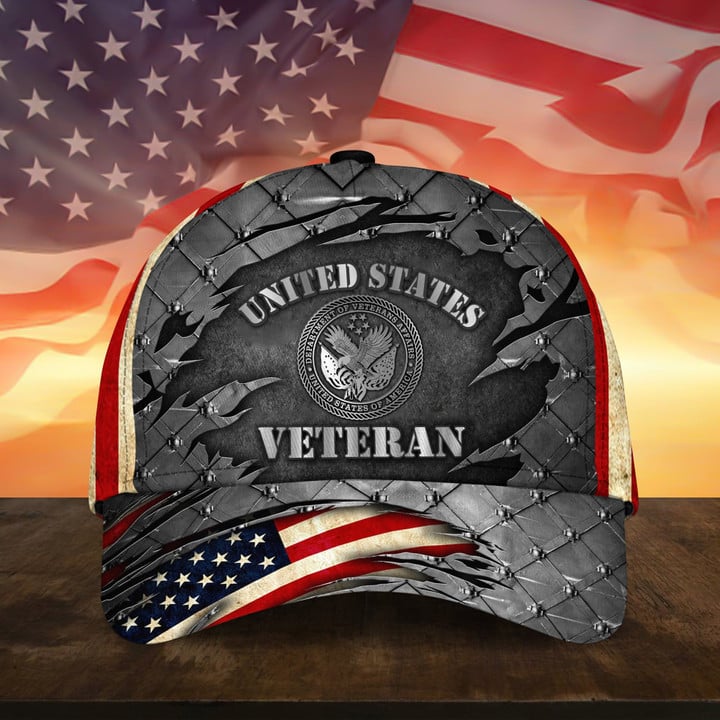Premium U.S Multiple Service Veteran 3D Cap PVC010302