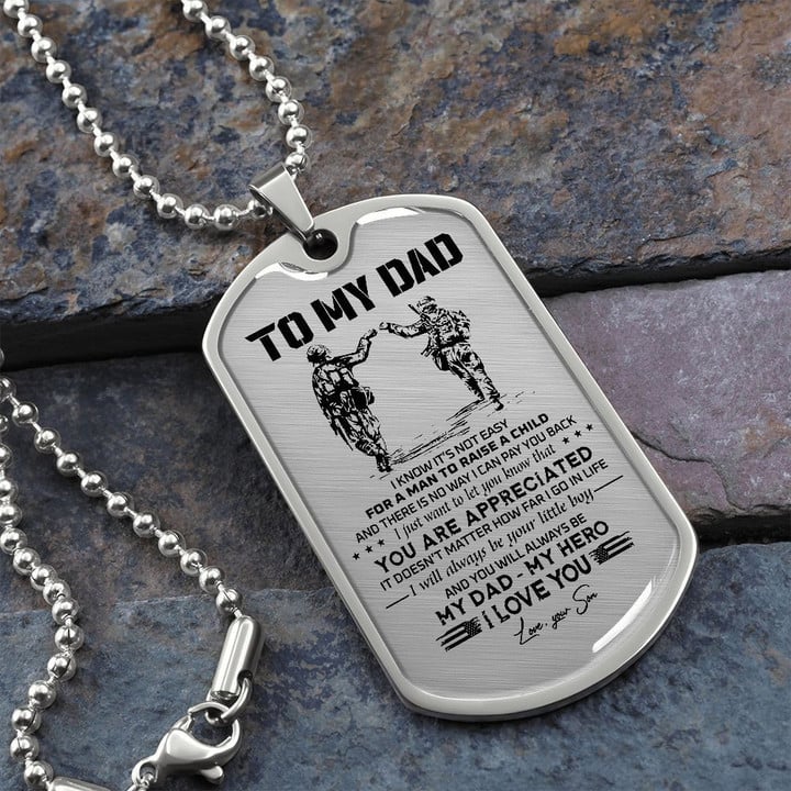 To My Dad - Veteran - Dog Tag - PVC250401