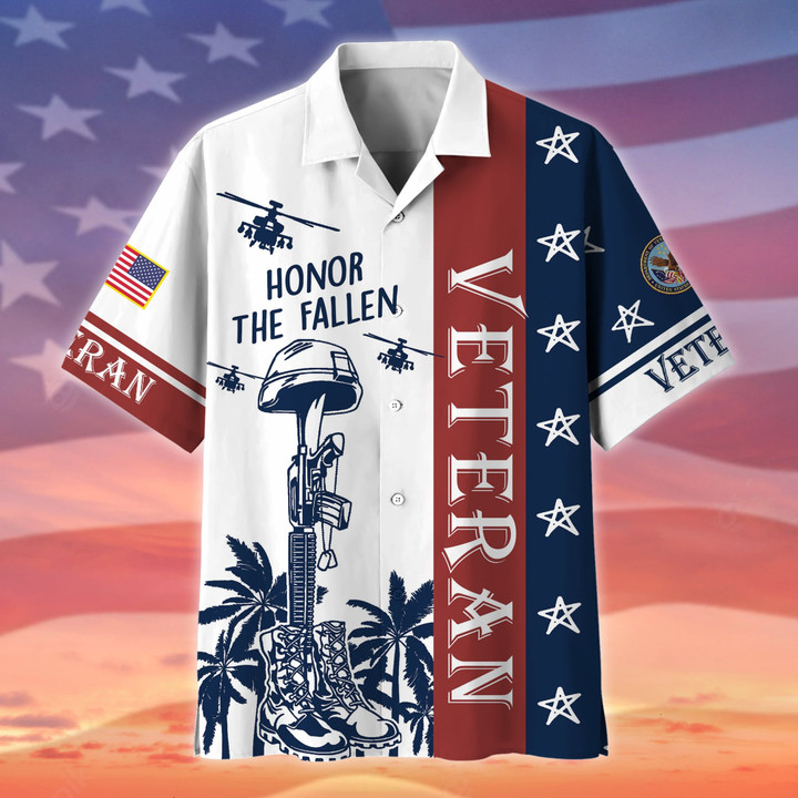Premium Honor The Fallen US Veteran Hawaii Shirt NPVC070401