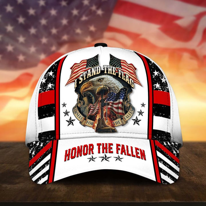 Premium I Stand The Flag I Kneel For The Fallen US Veteran Cap NPVC060406