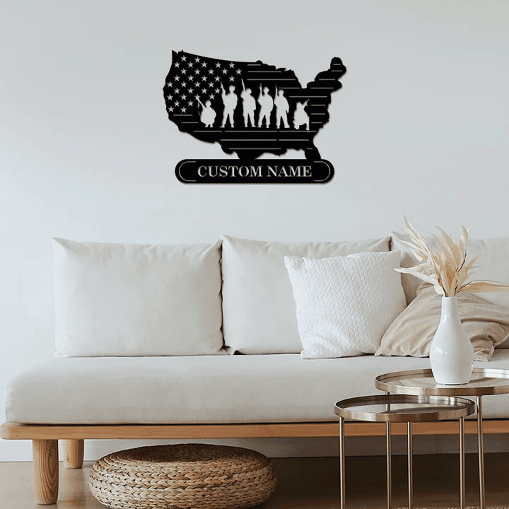 Premium Personalised Together We Are Strong US Veteran Metal Sign PVC180829