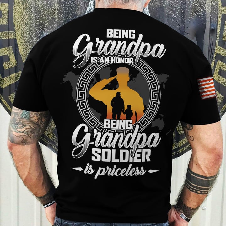 Premium Being Grandpa Is An Honor T-Shirt NPVC270601