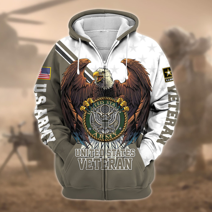 Premium Eagle US Veteran Zip Hoodie APVC140803